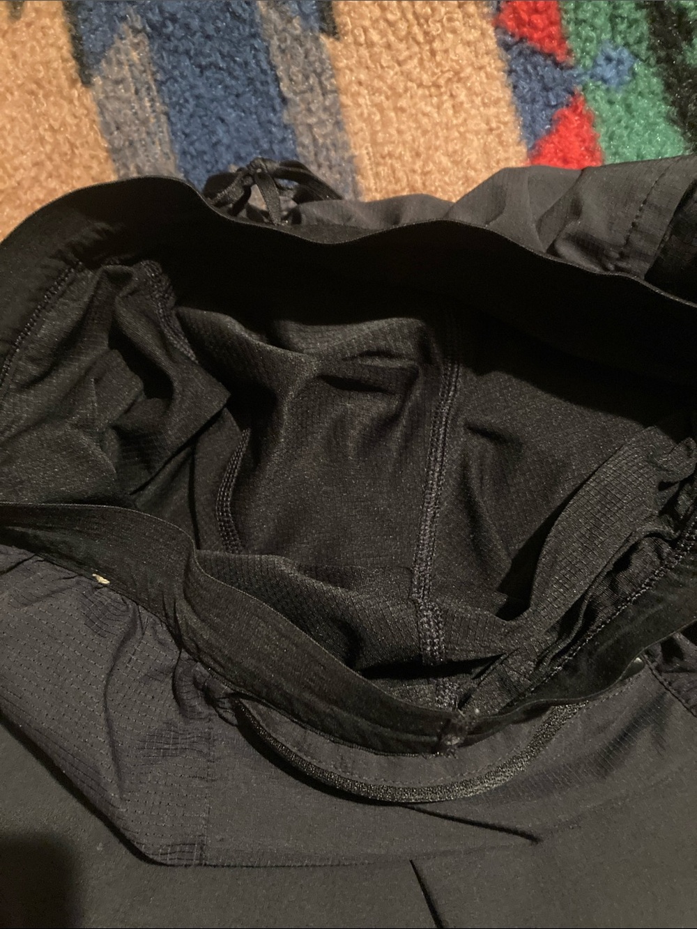 Nike Black Athletic Shorts with Silver Swoosh - Picture 5 of 6